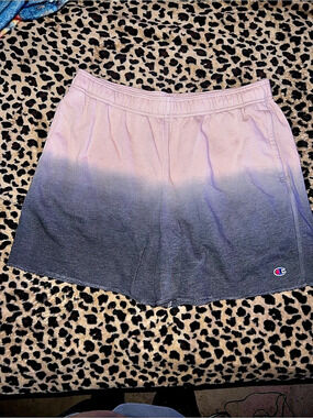 Champion Ombre Fleece Sweat Shorts in Pink & Black Size XL